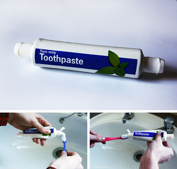Two-way-toothpaste