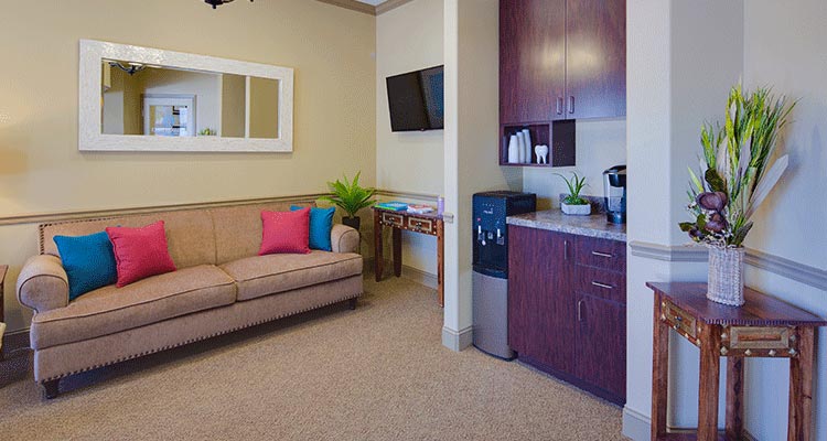 Waiting Room and Beverage Station - Mission Hills Family Dental